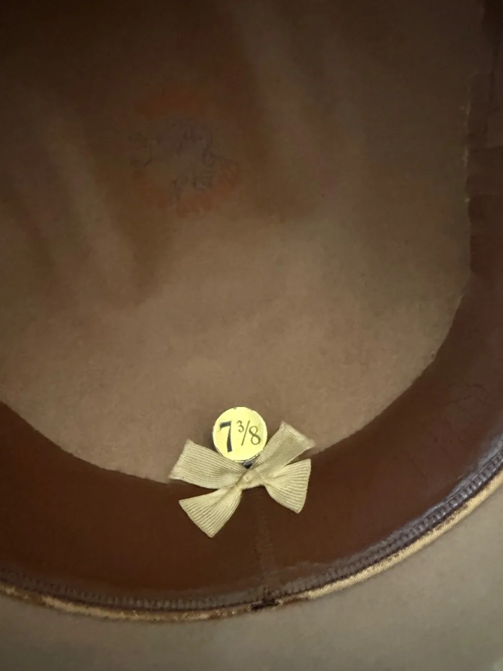 Soft Neutral Buffalo days Regina Tan Felt Ranch Hat with Decorative Cord 7 3/4 t